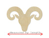 Ram Head wood shape wood cutouts animal cutouts DIY paint kit #1907 - Multiple Sizes Available - Unfinished Wood Cutout Shapes