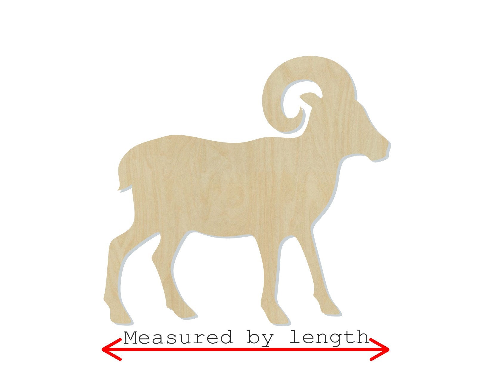 Ram wood shape wood cutouts DIY Paint kit animal shapes animal cutouts #1908 - Multiple Sizes Available - Unfinished Wood Cutout Shapes