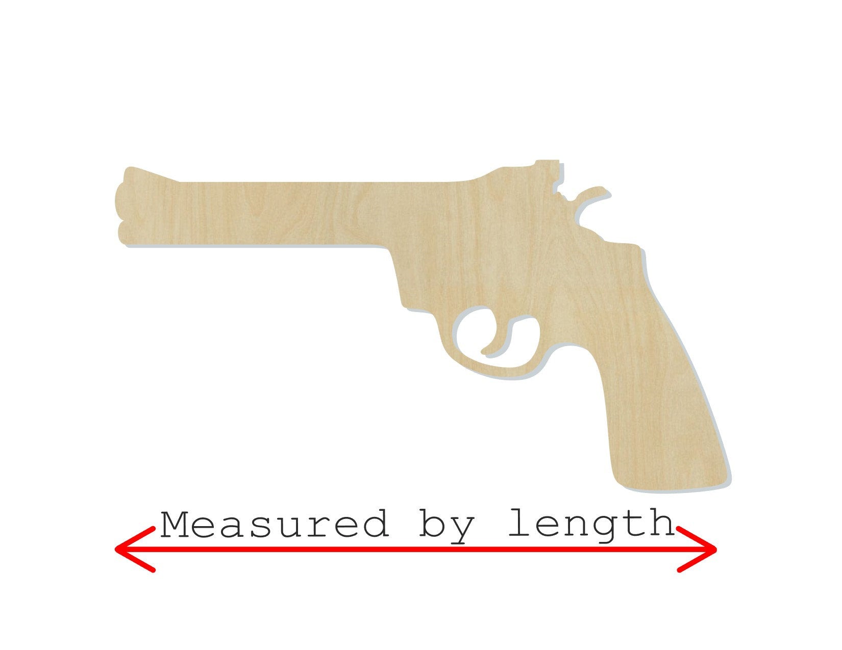 Revolver wood cutout wood shapes Guns DIY Paint kit #1921 - Multiple Sizes Available - Unfinished Wood Cutout Shapes