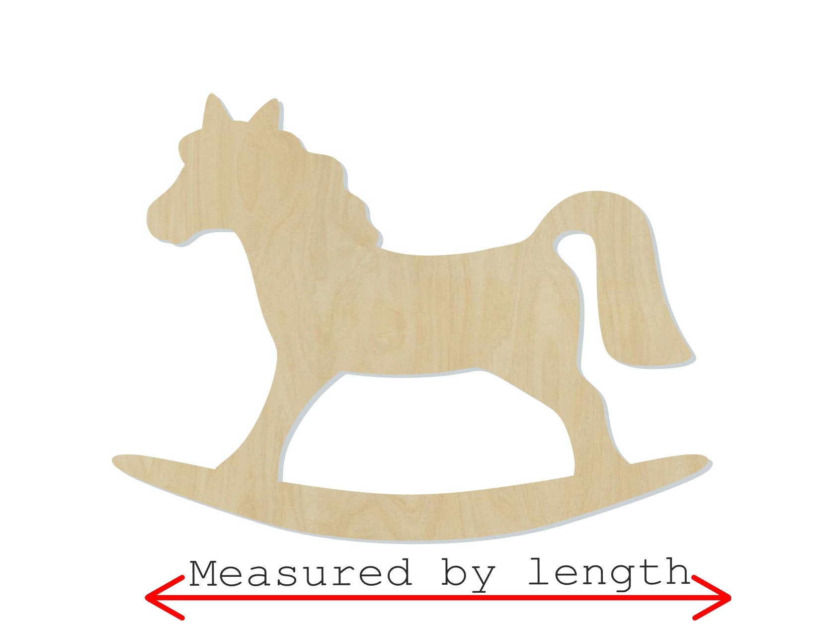 Rocking Horse wood shape wood cutouts Nursery Kids Toddlers DIY Paint kit #1930 - Multiple Sizes Available - Unfinished Wood Cutout Shapes