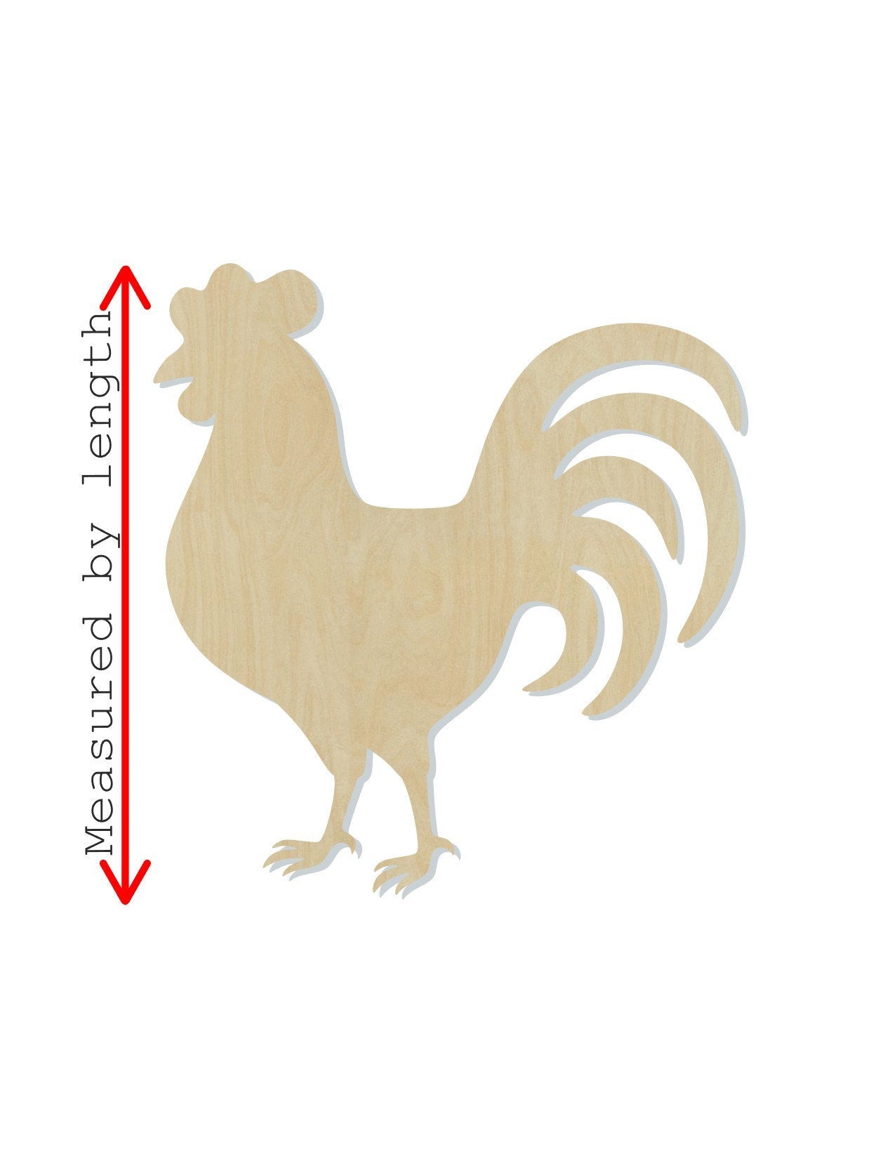 Rooster wood shape wood cutouts Farm animals Ranch Animal cutouts DIY #1932 - Multiple Sizes Available - Unfinished Wood Cutout Shapes