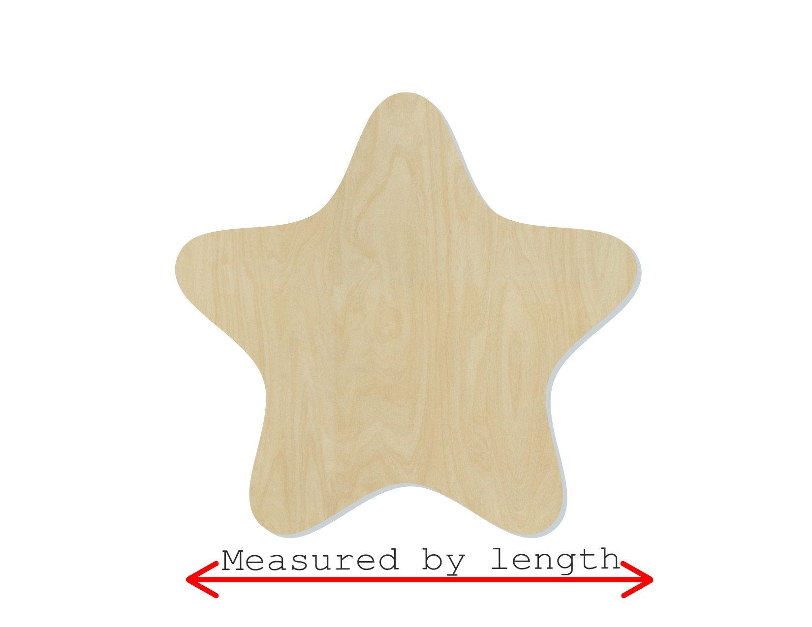 Rounded Star wood shape wood cutouts shape cutouts DIY Paint kit Twinkle #1936 - Multiple Sizes Available - Unfinished Wood Cutout Shapes