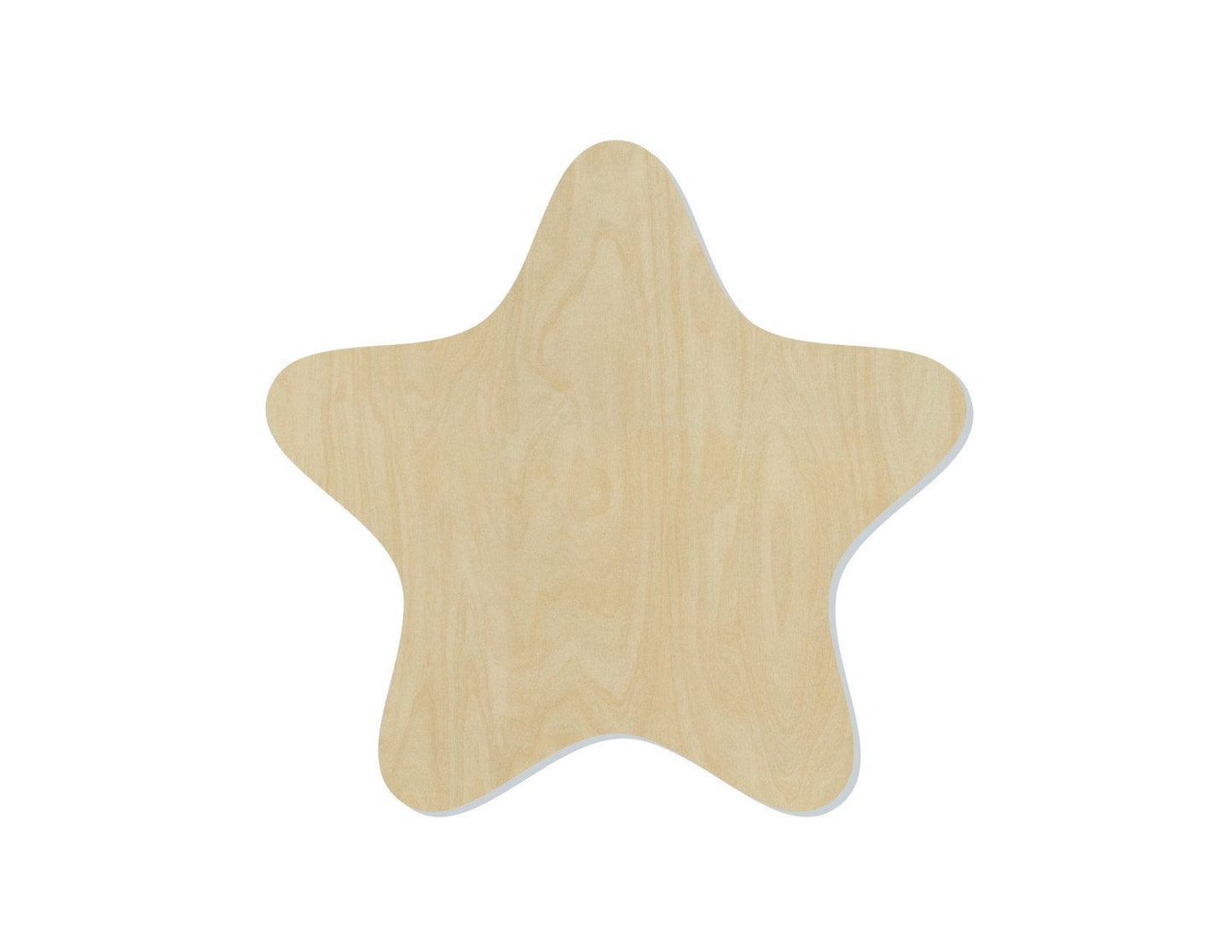 Rounded Star wood shape wood cutouts shape cutouts DIY Paint kit Twinkle #1936 - Multiple Sizes Available - Unfinished Wood Cutout Shapes
