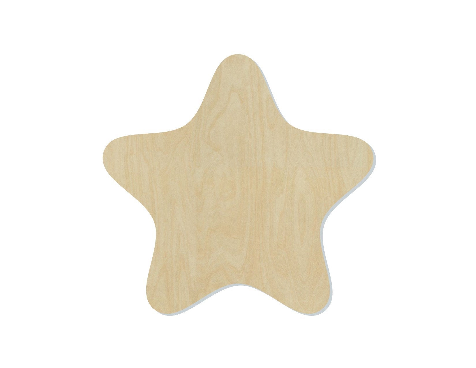 Rounded Star wood shape wood cutouts shape cutouts DIY Paint kit Twinkle #1936 - Multiple Sizes Available - Unfinished Wood Cutout Shapes