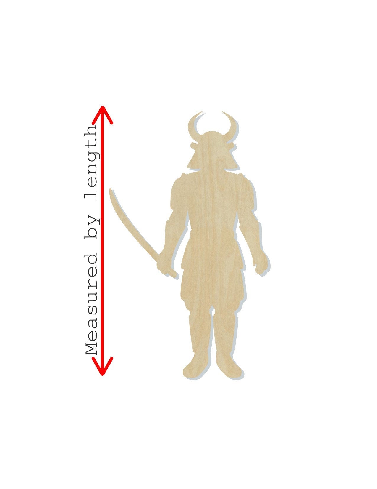 Samurai wood shape wood cutouts History DIY paint kit #1950 - Multiple Sizes Available - Unfinished Wood Cutout Shapes
