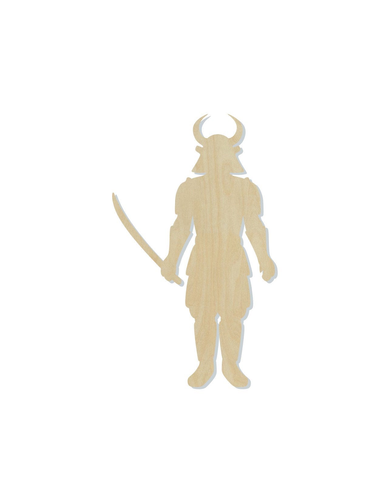 Samurai wood shape wood cutouts History DIY paint kit #1950 - Multiple Sizes Available - Unfinished Wood Cutout Shapes