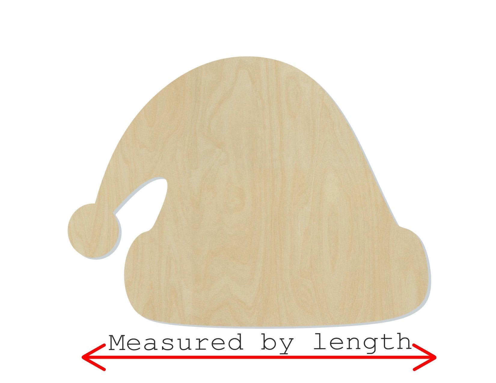 Santa Hat wood cutout Christmas time Holidays Santa Christmas Craft DIY #1959 - Multiple Sizes Available - Unfinished wood Cutouts Shapes