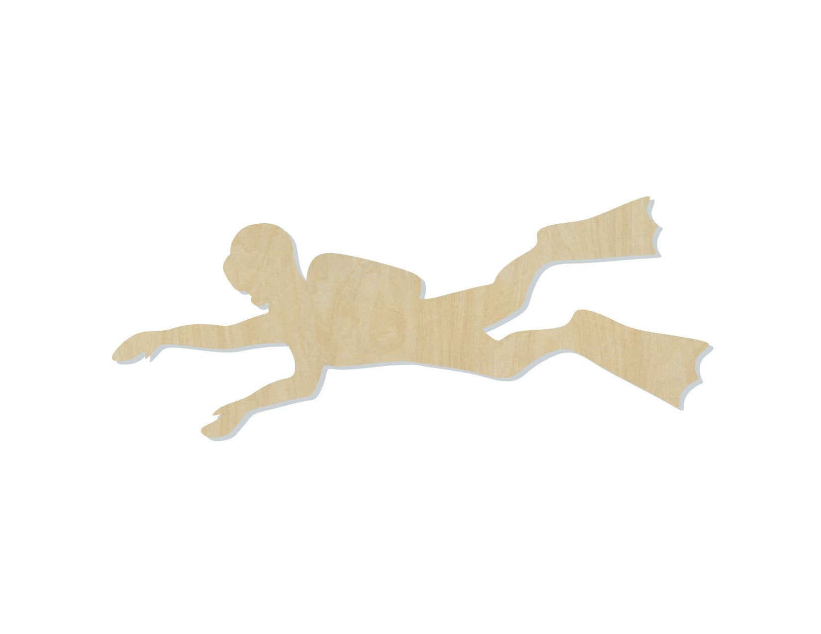 Scuba diver wood cutouts wood shapes #1972 - Multiple Sizes Available - Unfinished Wood Cutout Shapes
