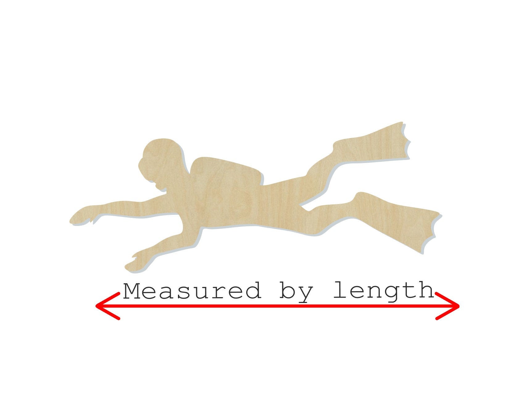 Scuba diver wood cutouts wood shapes #1972 - Multiple Sizes Available - Unfinished Wood Cutout Shapes