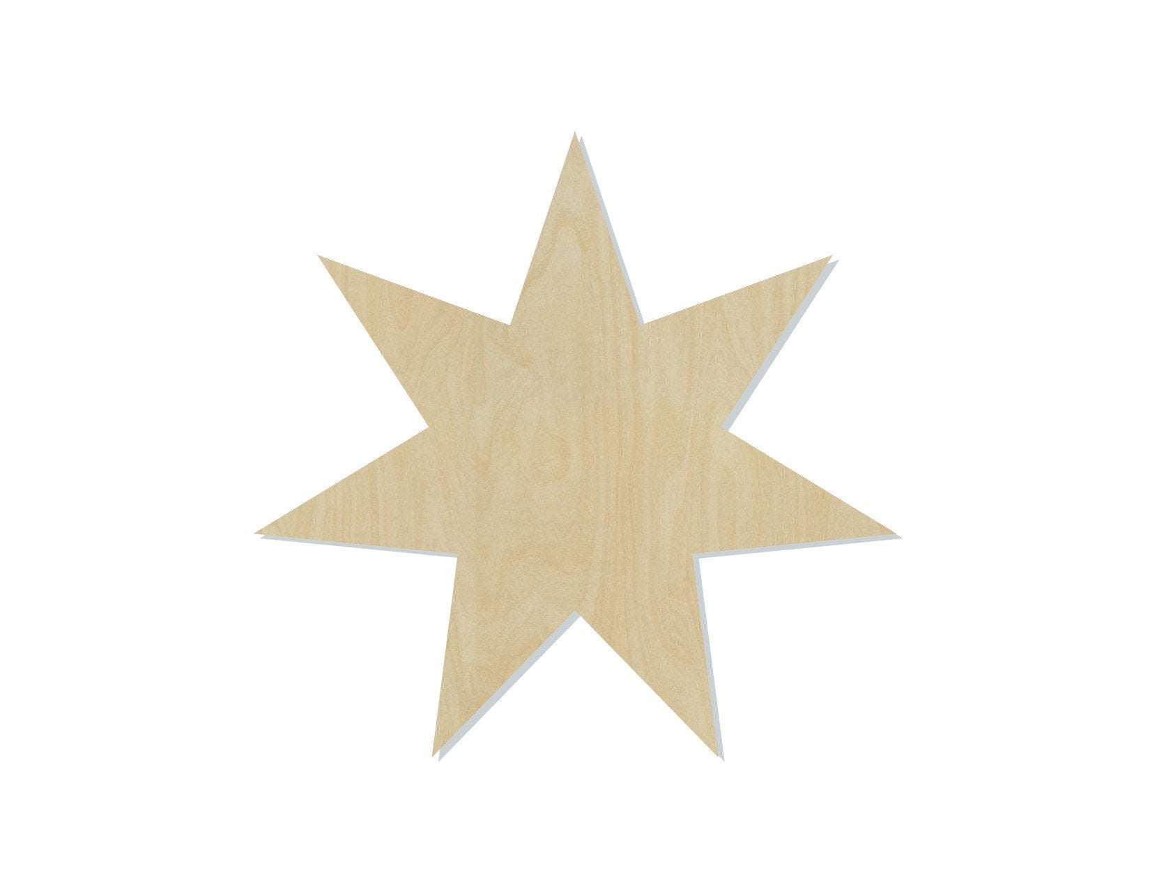 Star wood shape wood cutouts DIY Paint kit #1981 - Multiple Sizes Available - Unfinished Wood Cutout Shapes