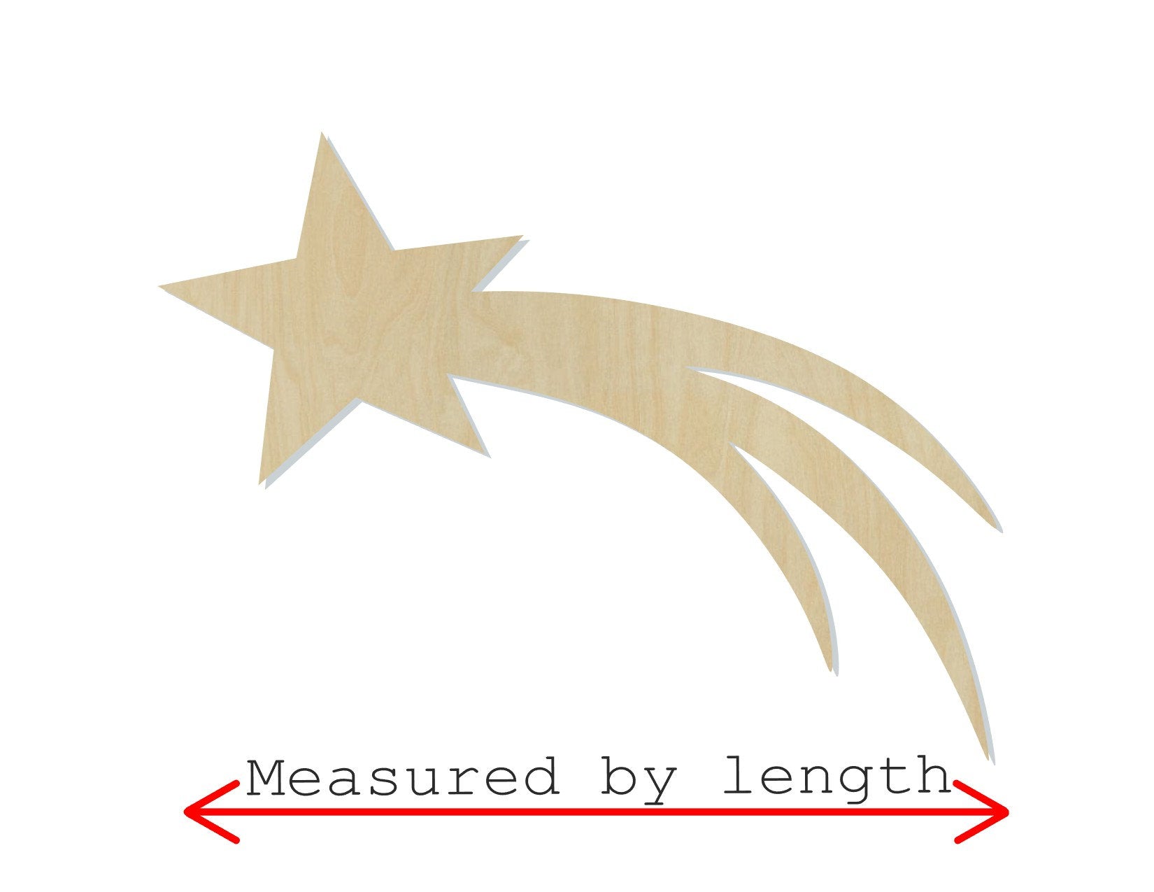 Shooting Star wood shape wood cutouts Stars Galaxy DIY Paint kit Twinkle #1993 - Multiple Sizes Available - Unfinished Wood Cutout Shapes