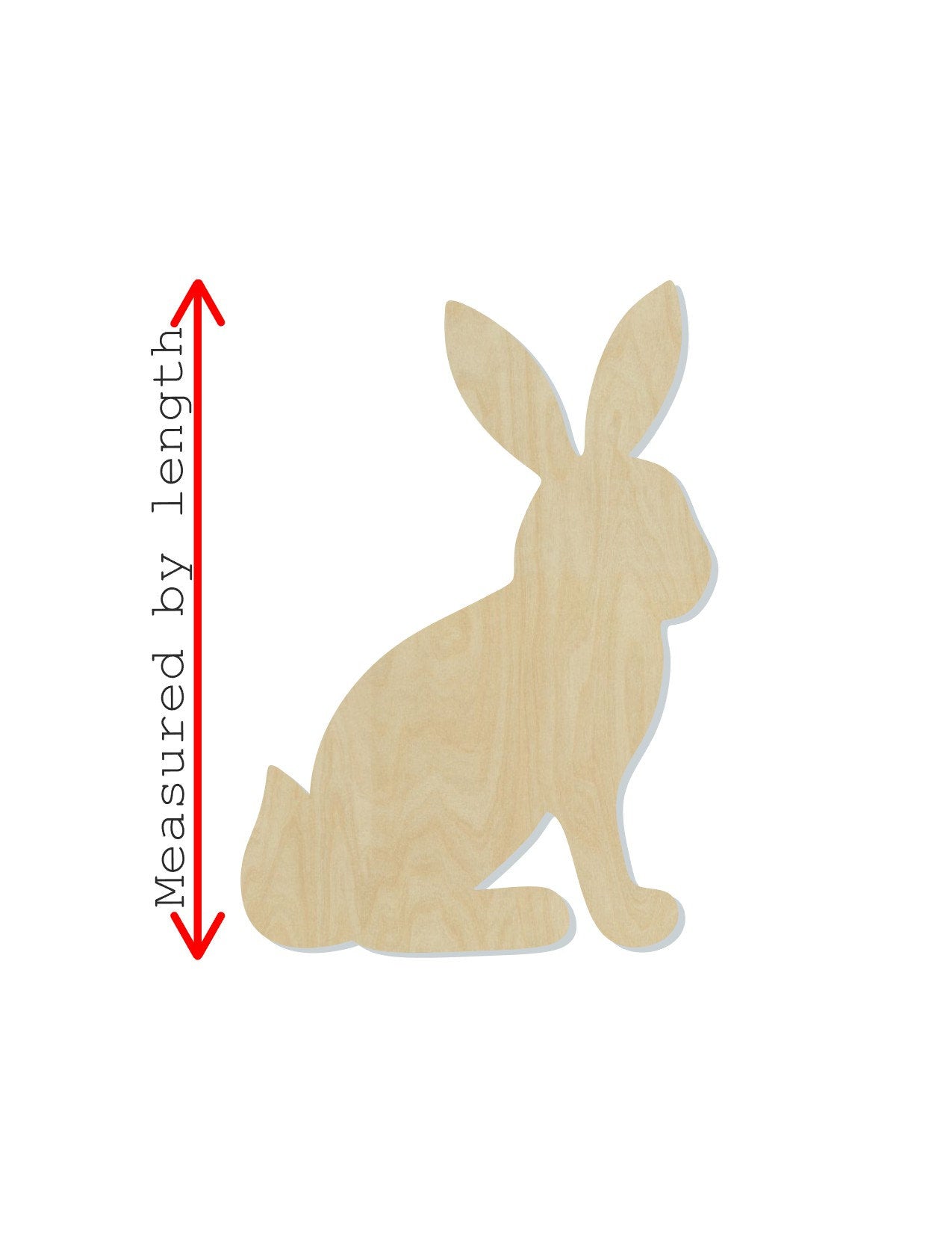 Sitting Bunny wood shape wood cutouts DIY Paint kit Easter Craft #2003 - Multiple Sizes Available - Unfinished Wood Cutout Shapes