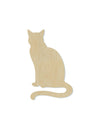 Sitting Cat wood shape wood cutouts animal cutouts Pets DIY Paint kit #2004 - Multiple Sizes Available - Unfinished Wood Cutout Shapes