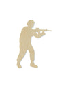 Soldier wood shape wood cutouts Military Army Navy Air Force Ward DIY Paint #2031 - Multiple Sizes Available - Unfinished Wood Cutout Shapes