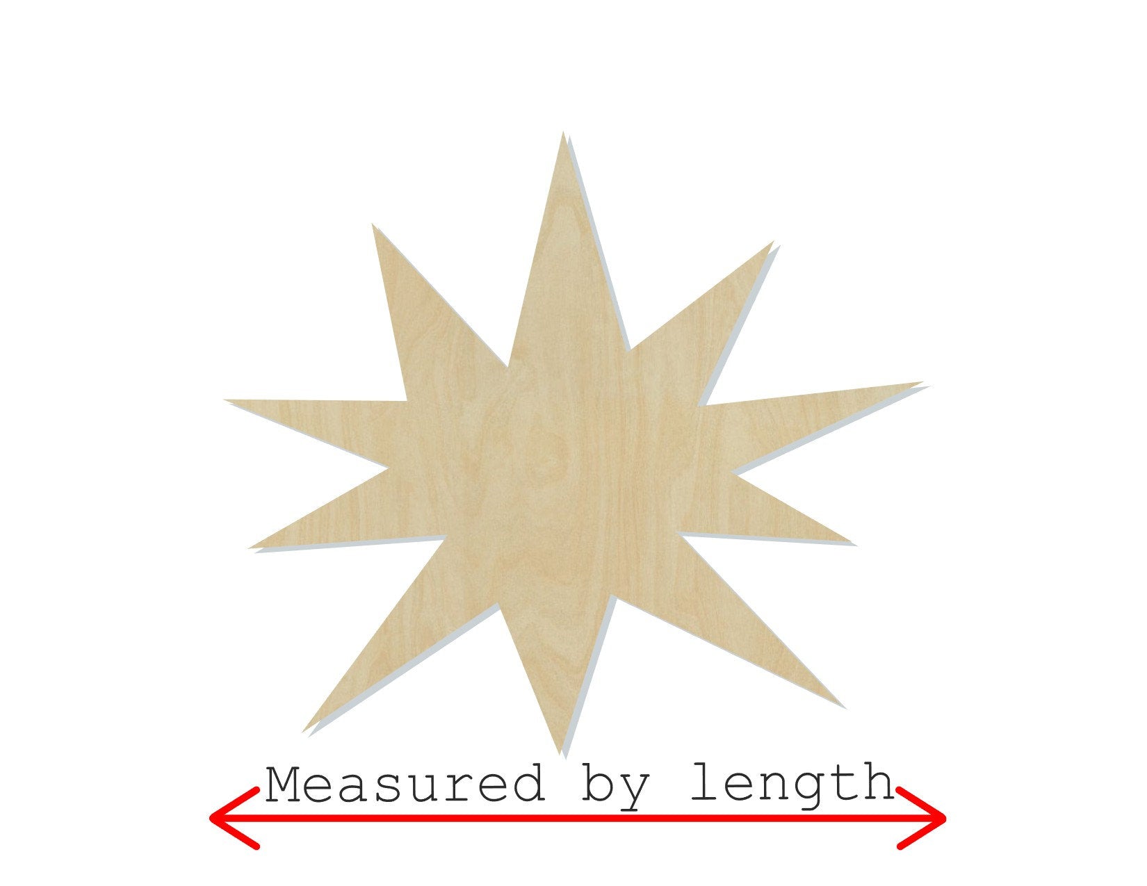 Starburst wood shape wood cutouts DIY Paint kit #2054 - Multiple Sizes Available - Unfinished Wood Cutout Shapes