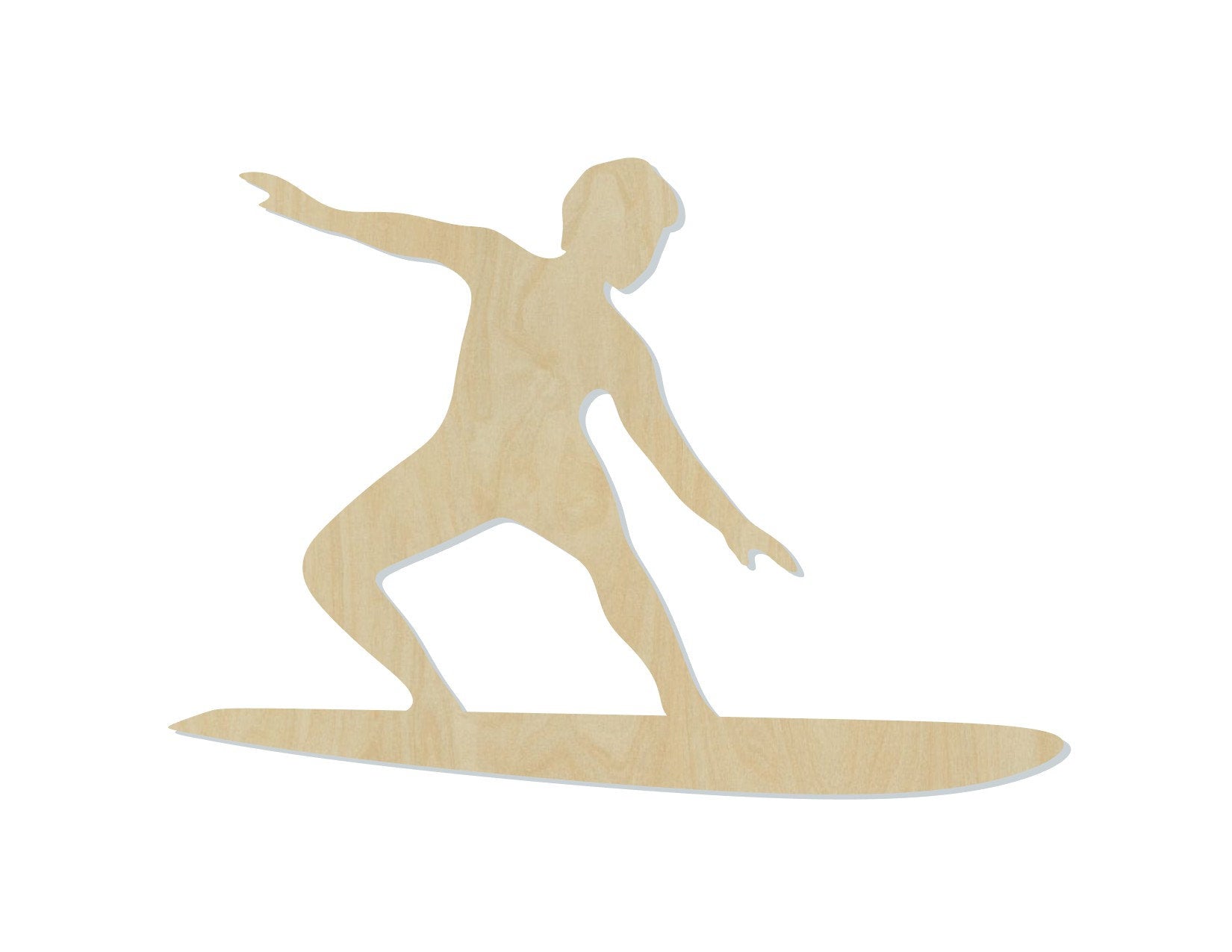 Surfer wood shape wood cutouts Summer time beach Surfing DIY Paint kit #2073 - Multiple Sizes Available - Unfinished Wood Cutout Shapes
