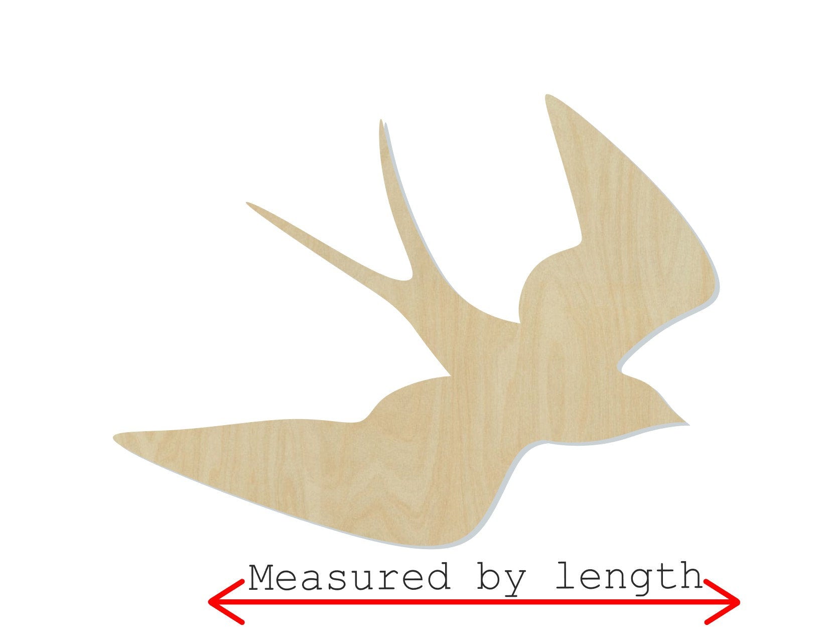 Swallow wood shape wood cutouts DIY Paint kit Birds Bird cutouts #2074 - Multiple Sizes Available - Unfinished Wood Cutout Shapes
