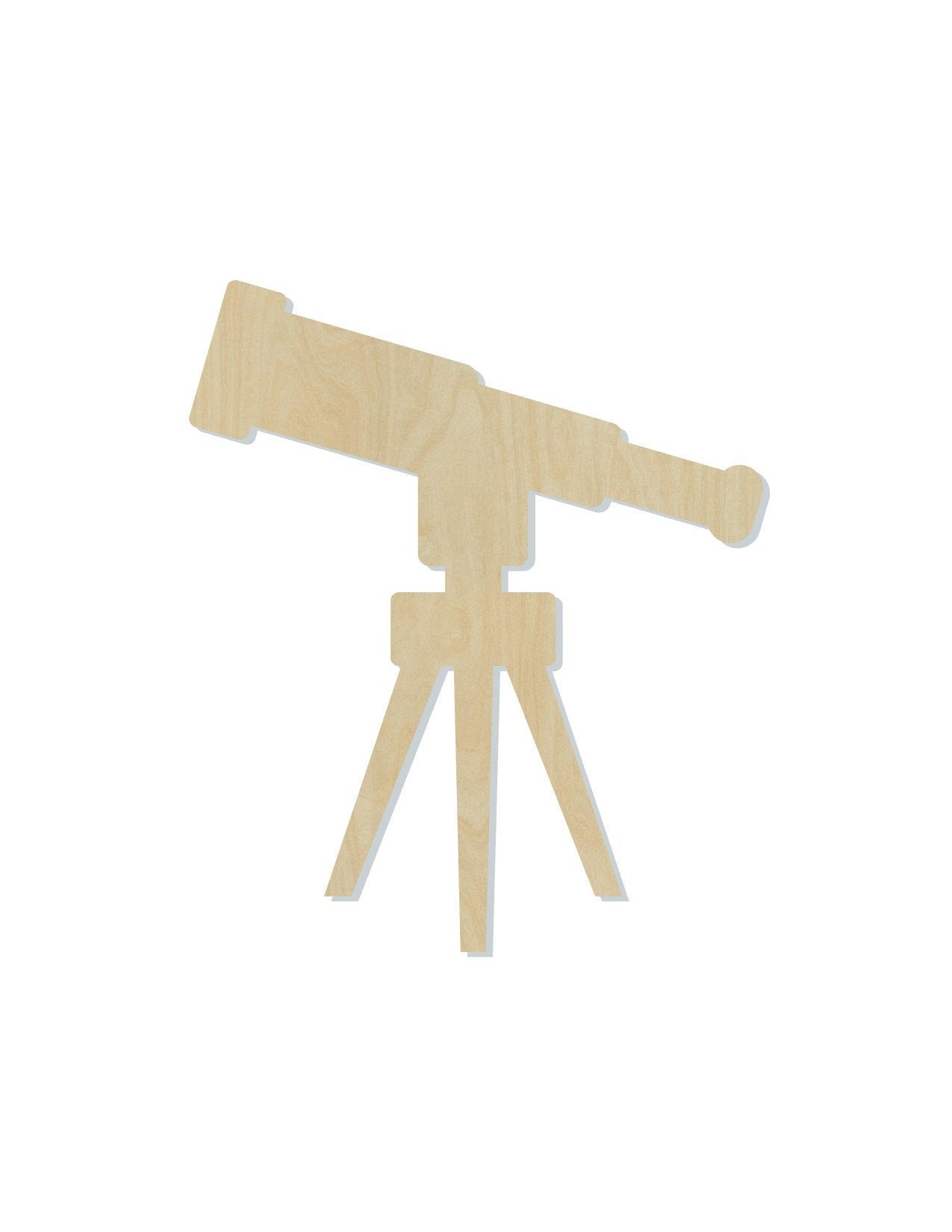 Telescope wood shape wood cutouts Stargazing DIY paint kit #2090 - Multiple Sizes Available - Unfinished Wood Cutout Shapes