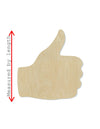 Thumbs Up wood shape wood cutouts Emoji DIY paint kit #2097 - Multiple Sizes Available - Unfinished Wood Cutout Shapes