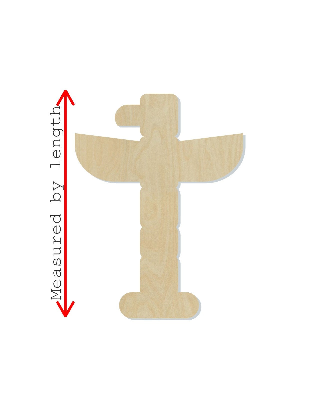 Totem Pole wood shape wood cutouts DIY paint kit #2110 - Multiple Sizes Available - Unfinished Wood Cutout Shapes