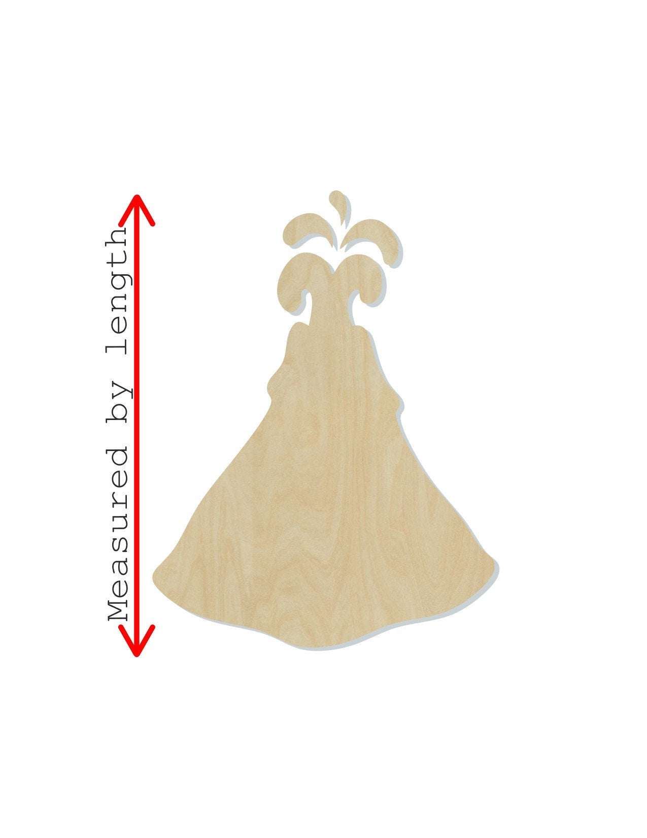 Volcano Wood Cutouts Hawaii DIY Paint Nature #2168 - Multiple Sizes Available - Unfinished wood Cutout Shapes