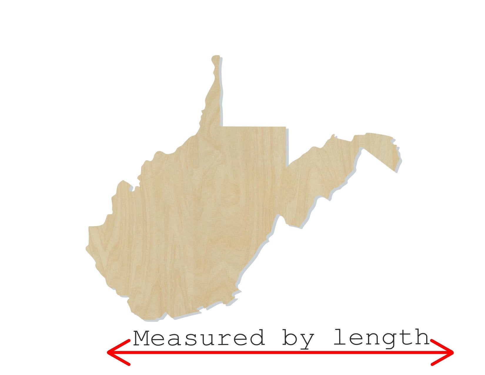 West Virginia State Wood Cutouts State Pride #2181 - Multiple Sizes Available - Unfinished wood Cutout Shapes