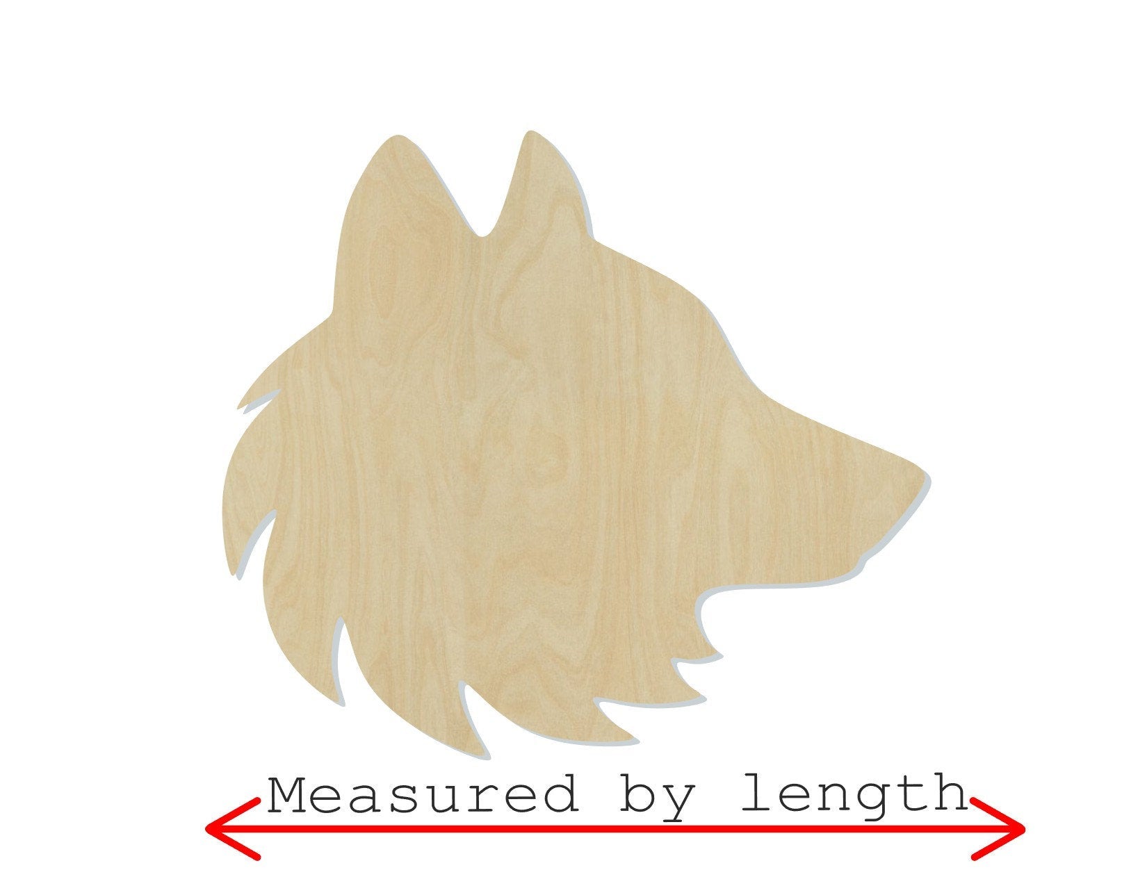 Wolf Head Wood Cutouts DIY Paint animal blanks animal cutouts #2200 - Multiple Sizes Available - Unfinished wood Cutout Shapes