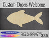 Fish Cutout Fish Blank #1061 - Multiple Sizes Available - Unfinished Wood Cutout Shapes