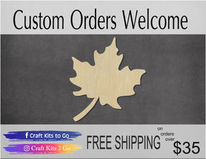 Fall Leaf Blank Fall Leaf Cutout #1060 - Multiple Sizes Available - Unfinished Wood Cutout Shapes