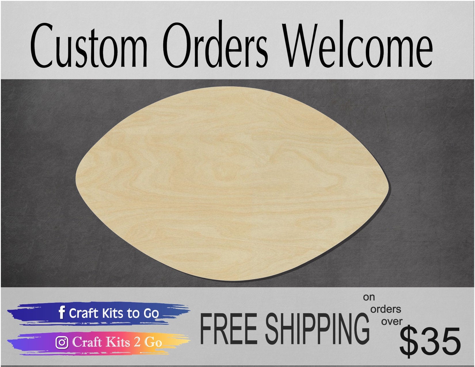 Football Season Cutout Football blank Football #1066 - Multiple Sizes Available - Unfinished Wood Cutout Shapes