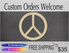Peace Symbol Blank Peave Love Happiness #1083 - Multiple Sizes Available - Unfinished Wood Cutout Shapes