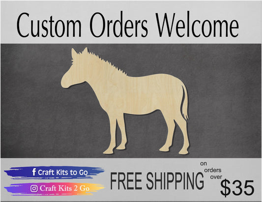 Zebra Blank Zoo stripes Zoo animals #1113 - Multiple Sizes Available - Unfinished Wood Cutout Shapes