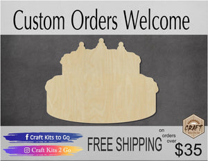 Cake blank wood cutouts birthday celebration #1246 - Multiple Sizes Available - Unfinished Wood Cutout Shapes