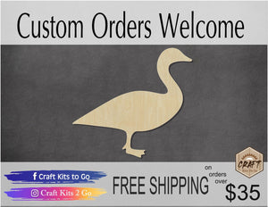 Canadian Goose cutout wood blank DIY Paint #1251 - Multiple Sizes Available - Unfinished Wood Cutout Shapes