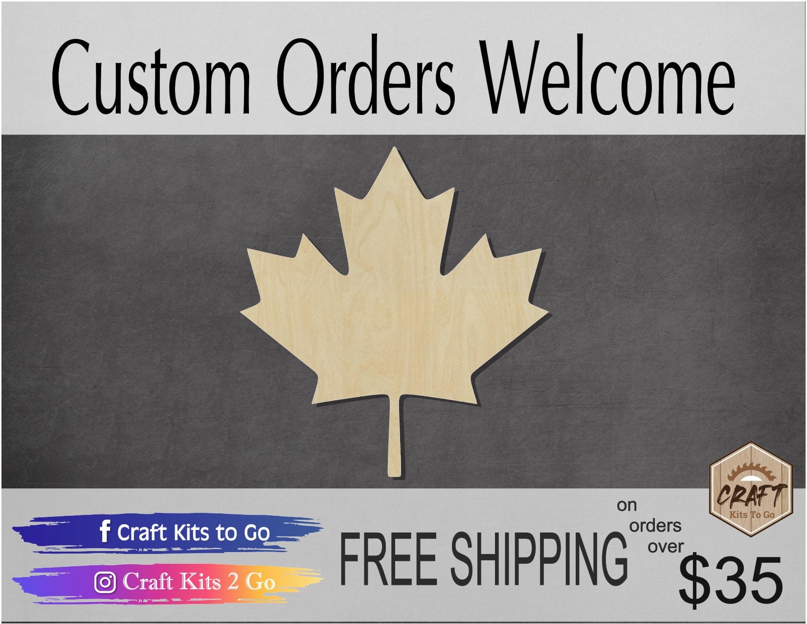 Maple Leaf DIY Paint Canada Flower Fall time Fall colors Fall Leaves #1253 - Multiple Sizes Available - Unfinished Wood Cutout Shapes