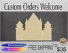 Castle Wood blank cutouts Princess #1264 - Multiple Sizes Available - Unfinished Wood Cutout Shapes