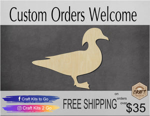 Wood Duck Wood Cutouts Animal blanks Animal cutouts Farm DIY Paint #2204 - Multiple Sizes Available - Unfinished wood Cutout Shapes