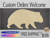 Wombat Wood Cutouts zoo animals DIY paint animal cutouts #2203 - Multiple Sizes Available - Unfinished wood Cutout Shapes