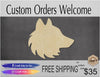 Wolf Head Wood Cutouts DIY Paint animal blanks animal cutouts #2200 - Multiple Sizes Available - Unfinished wood Cutout Shapes