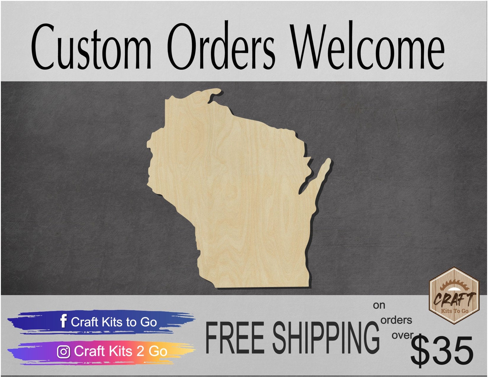 Wisconsin State Wood Cutouts State Pride DIY Paint #2193 - Multiple Sizes Available - Unfinished wood Cutout Shapes