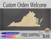 Virginia State Wood Cutouts State Pride DIY Paint #2167 - Multiple Sizes Available - Unfinished wood Cutout Shapes