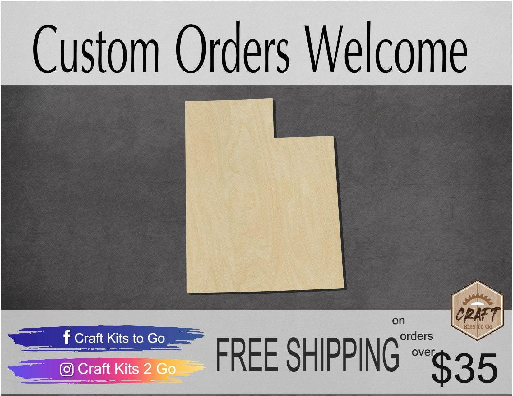 Utah State Wood Cutouts DIY Paint Utah blank Utah craft #2154 - Multiple Sizes Available - Unfinished wood Cutout Shapes