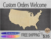 United States Wood Cutouts blank DIY Paint blank states #2152 - Multiple Sizes Available - Unfinished wood Cutout Shapes
