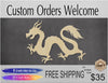 Chinese Dragon Wood blank cutouts Chinese New Year Celebration paint yourself #1306 - Multiple Sizes Available - Unfinished Cutout Shapes