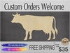 Cow cutout blank wood cutouts, farm animals animal cutouts DIY Paint #1336 - Multiple Sizes Available - Unfinished Cutout Shapes