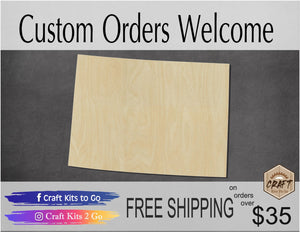 Colorado State wood cutouts wood blanks DIY Paint kit State cutouts #1350 - Multiple Sizes Available - Unfinished Cutout Shapes
