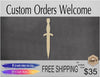 Dagger Sword DIY Paint kit wood blank cutouts shape cutouts #1360 - Multiple Sizes Available - Unfinished Cutout Shapes