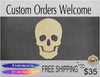 Skull cutout blank wood DIY Paint Halloween Dead Death #2012 - Multiple Sizes Available - Unfinished Cutout Shapes