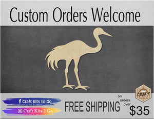 Crane cutout animal cutouts zoo animals DIY Paint kits craft night #1391 - Multiple Sizes Available - Unfinished Cutout Shapes