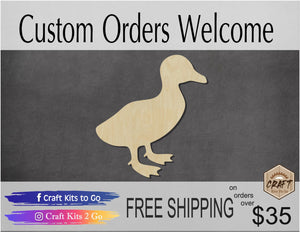 Duckling cutout ducks animal cutouts zoo pond DIY paint kit #1416 - Multiple Sizes Available - Unfinished Cutout Shapes